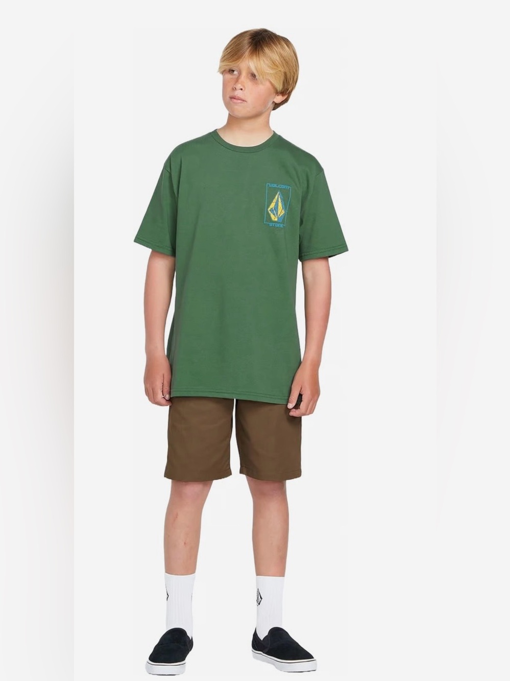 Volcom Stone Breakage Graphic Tee Green Size Large